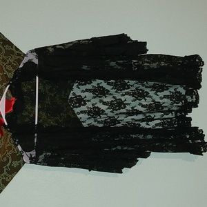 1980's lace top/kimino